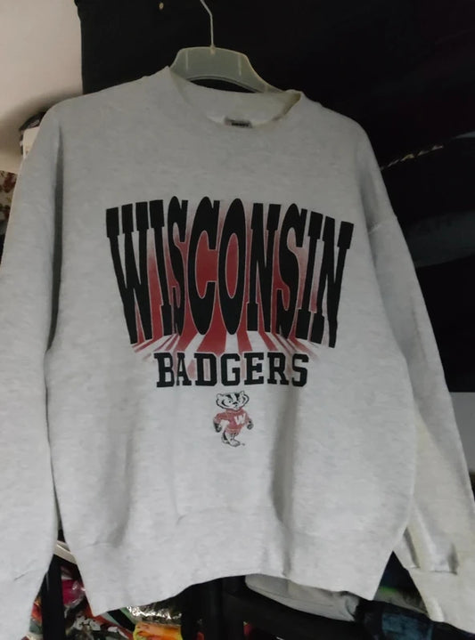 Sweatshirt Vintage Wisconsin Badgers (Début 90s)