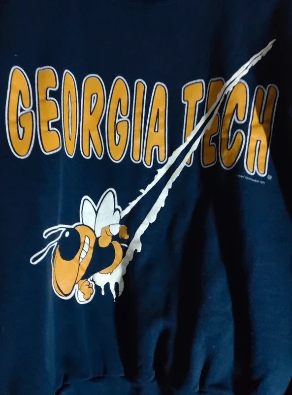Sweatshirt Vintage Georgia Tech - Buzz Bee (1991)