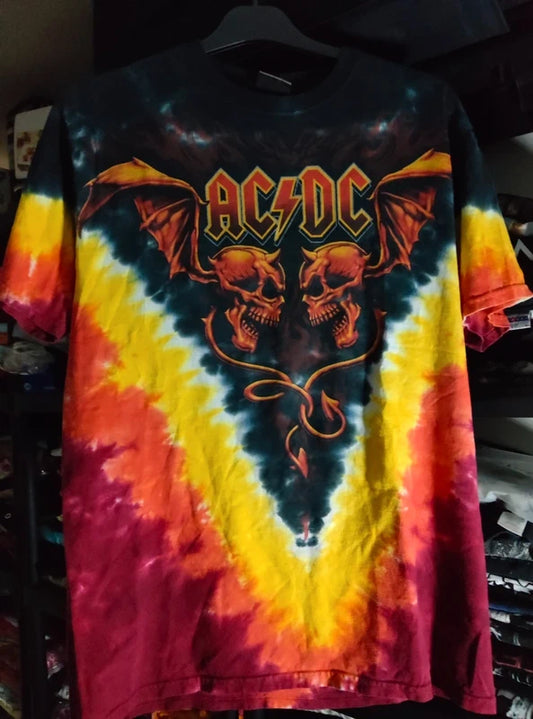 T-shirt Vintage AC/DC Tie-Dye (Début 2000s)