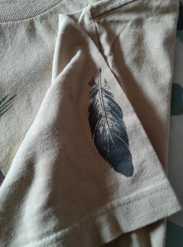 T-shirt Vintage Motif Indien Signé Carol Martin (1998)