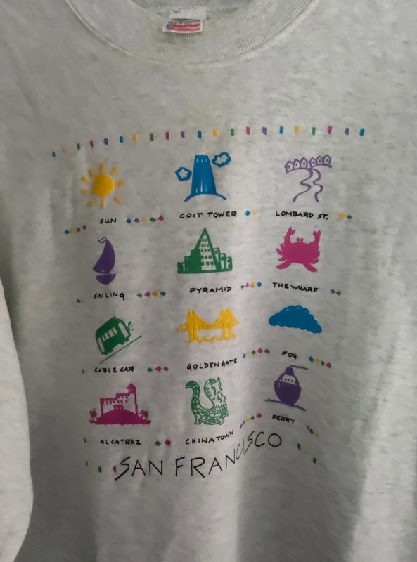 Sweatshirt Vintage San Francisco (Made in USA, vers 1992)