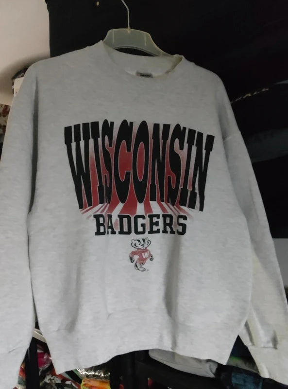 Sweatshirt Vintage Wisconsin Badgers (Début 90s)