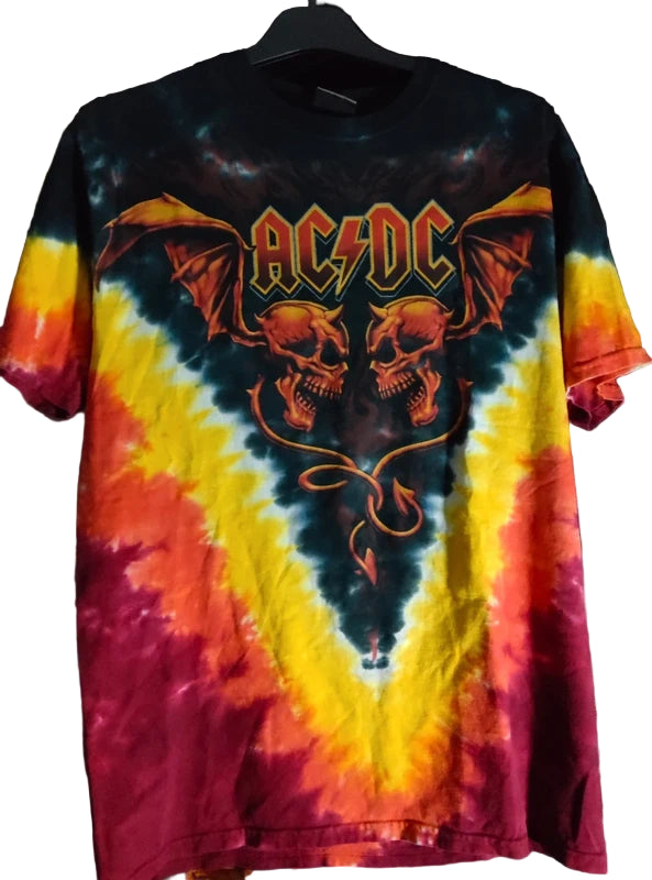 T-shirt Vintage AC/DC Tie-Dye (Début 2000s)