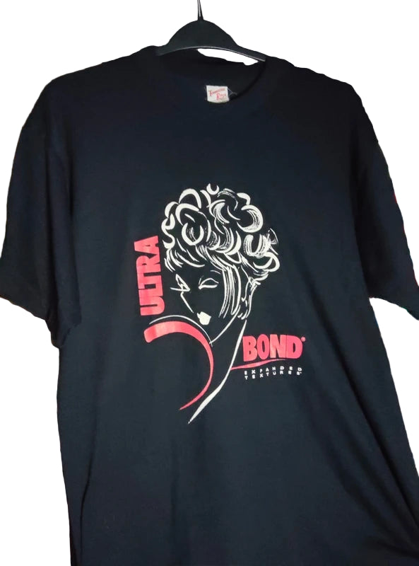 T-shirt Vintage Noir Single Stitch "Ultra Bond" Cosmétique